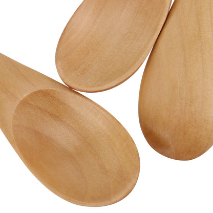 HAKZEON 20 PCS Mini Wooden Spoons, Small Salt Spoon with Short Handle, Small Wooden Spoons for Spice Jars Loose Tea Leaves Candy Coffee, 2.76 inch