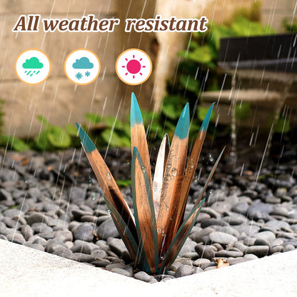 VChymm 2pcs Metal Country Tequila Sculpture DIY Plant Home Decor Garden Ornament Indooutdoor Statuette Patio Lawn Stake Decoration Gift 16"