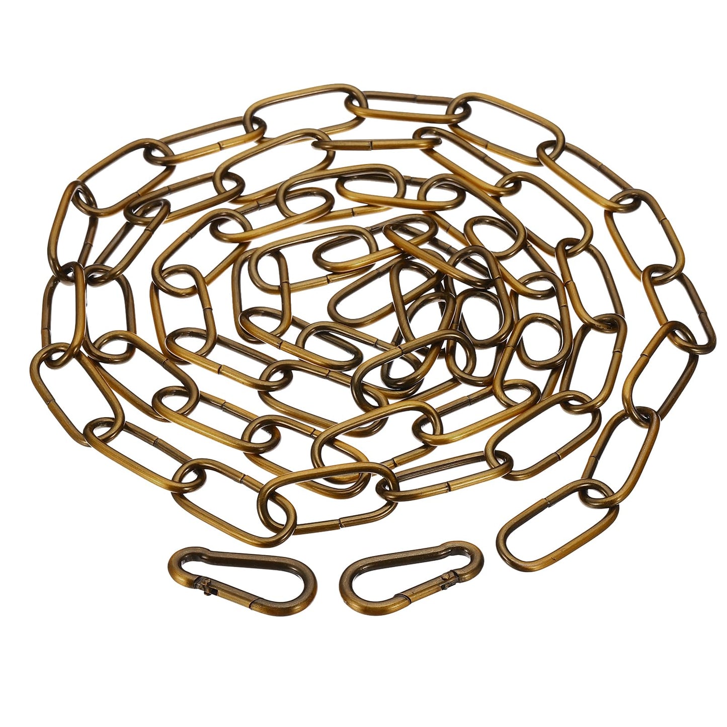 PATIKIL 6 Feet Gold Bronze Finish Lighting Hanging Chain, Metal Looping Chain for Hanging Plant Pendant Chandelier Light Fixture