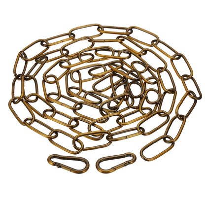 PATIKIL 6 Feet Gold Bronze Finish Lighting Hanging Chain, Metal Looping Chain for Hanging Plant Pendant Chandelier Light Fixture