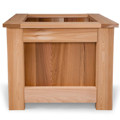 All Things Cedar Box Planter, Elevated Outdoor Cedar Wood Garden Bed, 2 Ft Wide, Natural