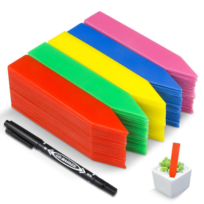 homenote Peat Pots, 4 Inch Seed Starting Pots with Drainage Holes Round(30 Pcs) with 4 Inch Plastic Plant Labels Waterproof Plant Tags(200 Pcs)