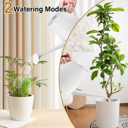 TTAOE GN Watering Can - for Indoor and Outdoor House Plant Garden - with Long Spout - 1/2 Gallon - White