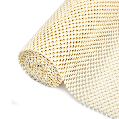 Shelf Liners for Kitchen Cabinets 17in x 30FT, Non Adhesive Cabinet Liner Strong Non-Slip Golden Leaf Drawer Liner, Easy to Clean for Shelf, Cabinet with Knife and Tape Measure