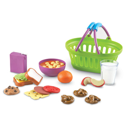 Learning Resources New Sprouts Lunch Basket, Pretend Play Food, 18 Piece Set, Ages 18 mos+