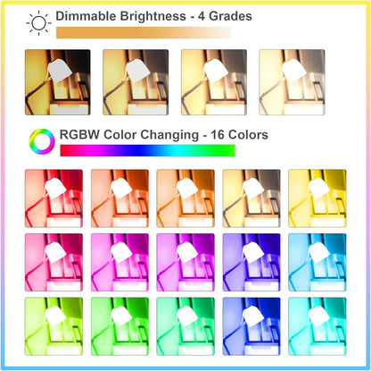 Droiee Dimmable E26 Warm LED Light Bulb, 6W RGBW Color 500LM with 16 Color Changing Modes for Christmas, Party etc with Remote Control 2 Pack