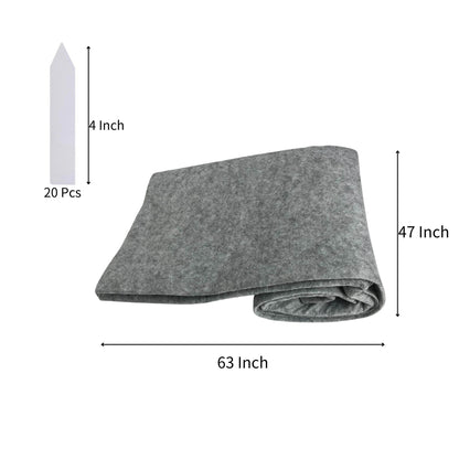 Rejopfad Capillary Mat Automatic Watering System for Plants 4 FT by 5.2 FT, Capillary Matting for Plants Indoor Self Watering System Seed Mat Include 20Pcs Plant Labels