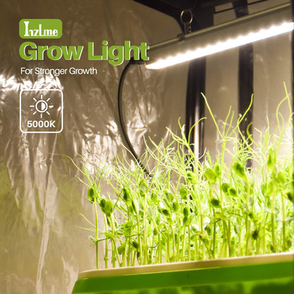 Inzlume Indoor Greenhouse with Grow Light, Mini Greenhouse with 4 Pack 36W Grow Lights for Indoor Plant, Seed Start, Seedling, Seed Trays, 11.8" W x 15.7" L x 59" H