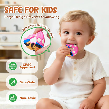 JoyCat Magnetic Letters, Soft PVC Animal Fridge Magnets for Toddlers & Kids, 26 Large Uppercase Alphabet ABC Refrigerator Magnets, Preschool Educational Learning Toys, Cute Baby Gifts for Boys & Girls