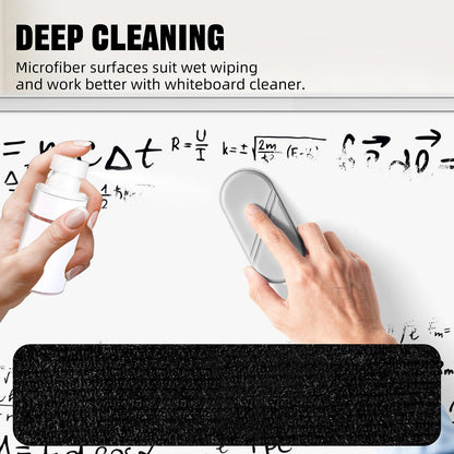 FUNISKETCH Magnetic Detachable Dry Erase Eraser, Glass Board Erasers, 1 Pack, Whiteboard Eraser for Dry Erase Board, Glass Board, Calendar Board, Office and School Supplies (Gray)