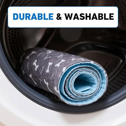 Puppy Pads with Pheromones,Washable Puppy Pee Pads for Dogs,Reusable Puppy Pads Washable for Dogs & Cats, Washable,Durable Leak-Proof & Anti-Slip Pet Training Pads for Home & Trave(Brown Bone, S)