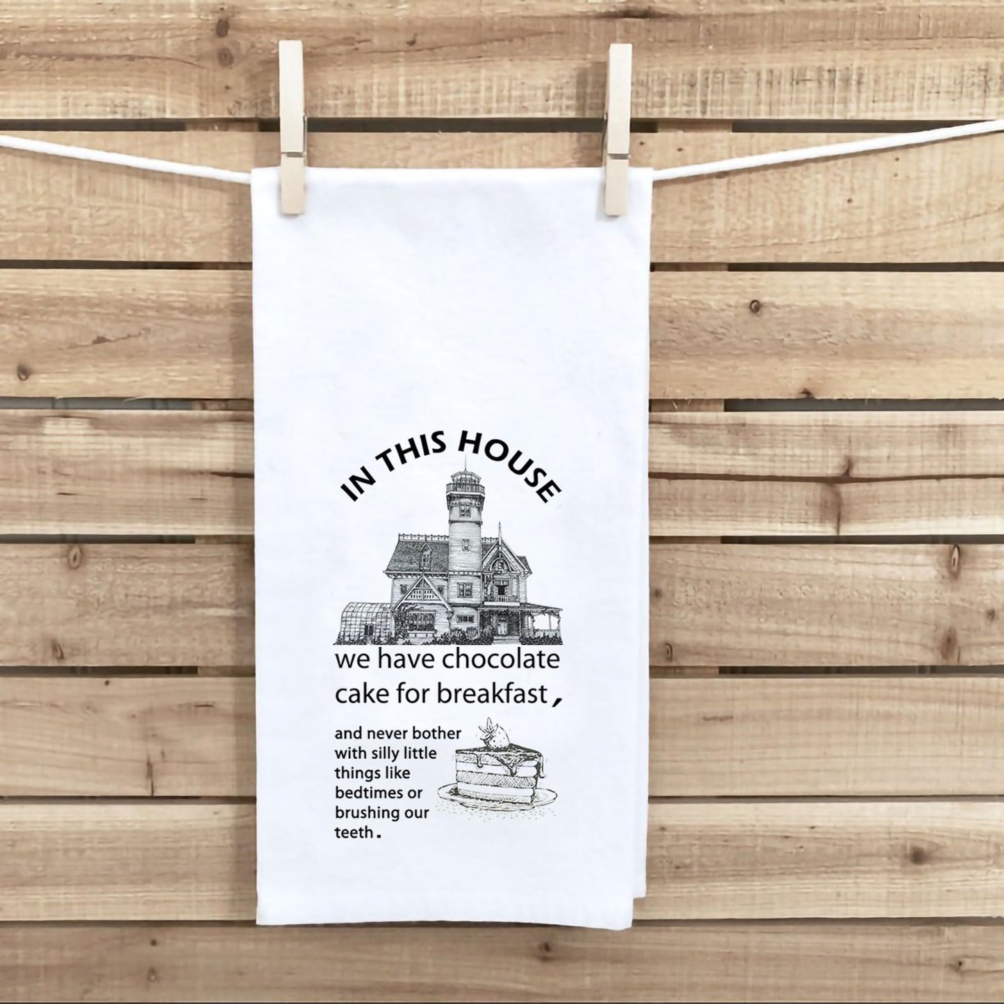 XYANFA Movie Owens Sisters Gift Aunt Frances House Quote Witch Kitchen Towels Kitchen Gift Halloween Tea Towel (in This House)