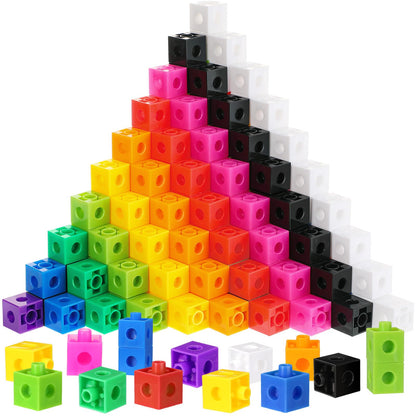 Shappy 600 Pcs Math Cubes Educational Counting Toy Math Manipulatives Connecting Counting Cubes Blocks for Learning Classroom Homeschool Supplies(Classic)