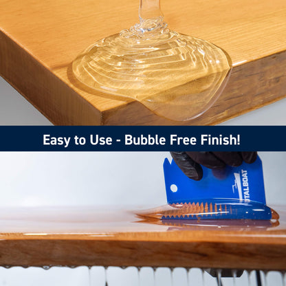 TotalBoat Table Top Epoxy Resin Kit - 1 Gallon Crystal Clear Epoxy with High Gloss & UV-Resistance - Easy 1:1 Ratio for Bar and Table Coating, Woodworking, and Resin Art Casting