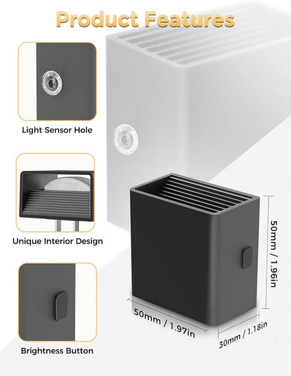 DORESshop LED Night Lights Plug into Wall [4 Pack], Plug in Nightlight, 3 Level Brightness Adjustable Night Light, Dusk to Dawn Sensor, Nightlights for Adults, Bedroom, Bathroom, Hallway, 3000K