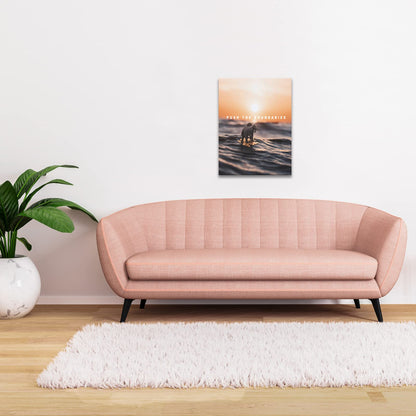 Inspirational Quotes Wall Art Push the Boundaries Framed Painting Modern Artwork Decorations Decor for Office Bedroom (12" W x 18" H)