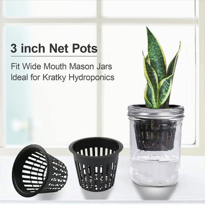 Business King 30 pcs 3 inch net pots & 50 pcs 2 inch net pots with 80 pcs Plant Lable
