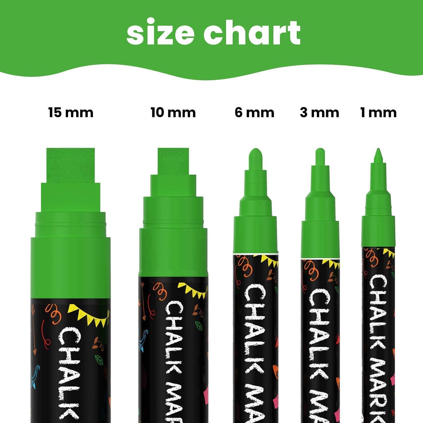 Chalkola Fun Art Bundle - 5 Orange Variety + 5 Green Variety