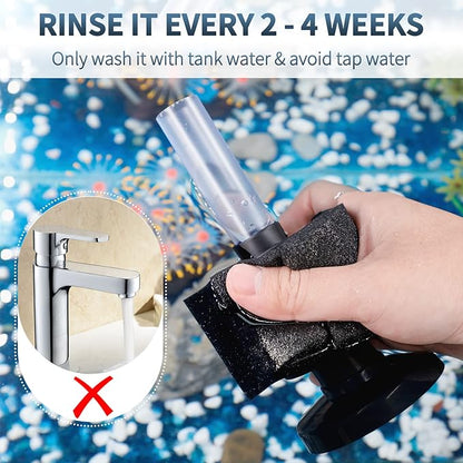 Pawfly Aquarium Bio Sponge Filter Quiet Fish Foam Filter with Airline Tubing Suction Cups Check Valve Connectors and Control Valve Accessories for Betta Fry Shrimp Small Fish Tank up to 30 Gallon
