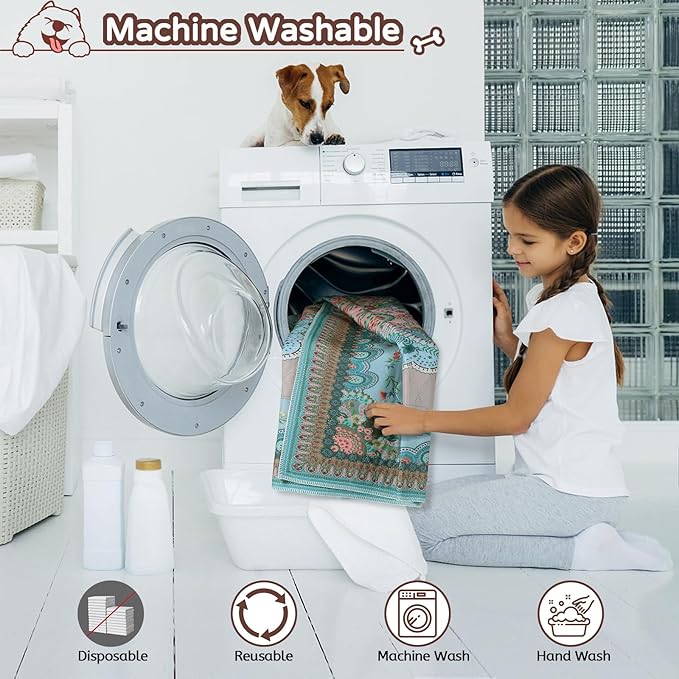 Washable Pee Pads for Dogs, 18"x24" 2 Pack Reusable Puppy Pads Pet Training Pads, Super Absorbent, 100% Waterproof Dog Pee Pads, Whelping, Housebreaking, Incontinence, for Playpen