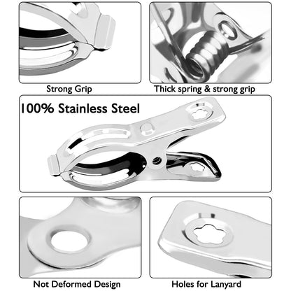 BESTEEL Upgraded 240 PCS Garden Clips, Greenhouse Clamps 100% Stainless Steel Heavy Duty Greenhuose Clips for Netting - Strong Grip to Hold Down Shade Cloth or Plant Cover on Garden Greenhouse Hoops