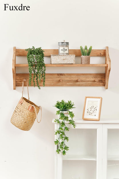 Fuxdre Fake Hanging Plants, 2pcs Artificial Potted Greenery Faux Eucalyptus Vine Fern and String of Pearls in Pot for Home Room Wall Shelf Patio Garden Indoor Outdoor Decor