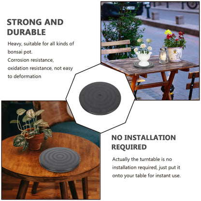 FELTECHELECTR Floral Turntable Rotating Lazy Susan Household Turntable Bracket for Flower Arrangement Smooth Swivel Plate No Installation 7.87 Inch