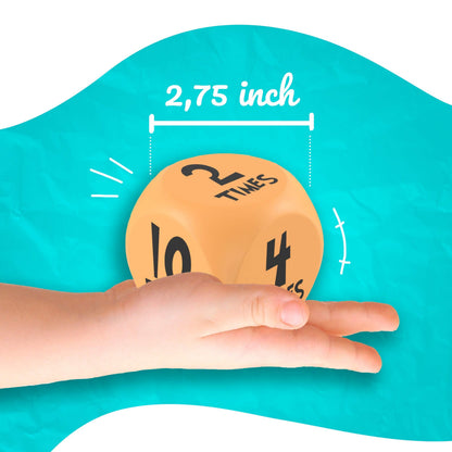 Skywin Exercise Dice, 6-Sided Foam Fitness Workout Dice for Kids Solo or Group Classes, for Home, Classroom and Physical Education Learning