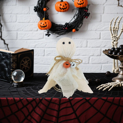 Ghost Halloween Tree Topper, Ghost Mini Christmas Trees Topper Halloween Ornaments, Spooky Decor Autumn Party Supplies (Cute, 3.78" * 3.78" * 7.28")