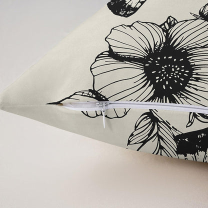 Feelyou Death Moth Boho Square Cushion Covers Set of 2 Skull Decor Reversible Outdoor Throw Pillow Covers Cases for Halloween Decorations Throw Pillowcases for Sofa Couch Chair Decor 24 x 24-Inch