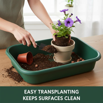 RooTrimmer 2Pcs of Potting Trays and 50 Pack 3inch Small nursey pots Set for Seedling, transplanting
