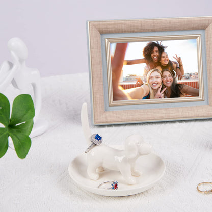 Spegiffu Dog Mom Gifts for Women - Dog Ring Holder Jewelry Dish Tray, Ring Stand for Ring Organizer, Funny Dog Themed Gifts for Dog Lovers, Dog Mom, Birthday Valentine's Xmas Gifts for Women