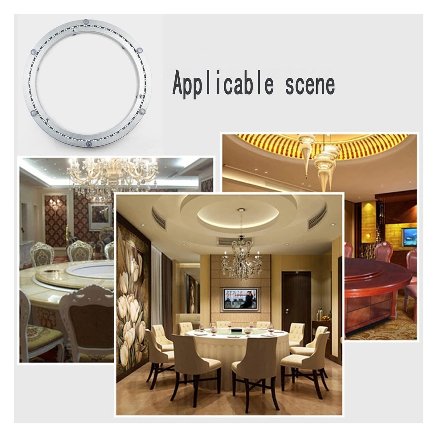 8" to 32" Swivel Base Bearing, Table, Heavy Duty Turntable, Lazy Susan Plate Hardware, 360 Rotating, Aluminium Organizer for Dining TV Computer Monitor(8 inches (200mm))