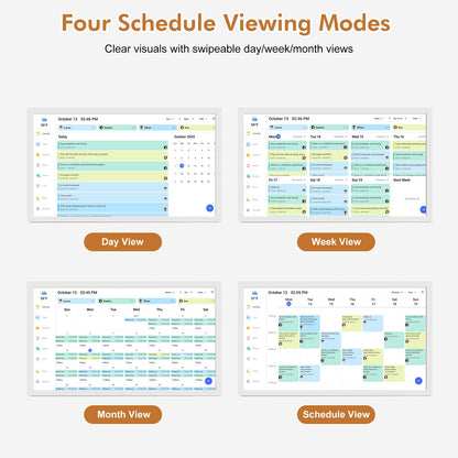 24" Smart Calendar Digital Chore-Chart-for-Planner - Touchscreen Display Electronic Calendar for Family Schedules, 32GB, Auto-Sync Google iCloud Outlook Calendars, Wall Mounted Household Organization