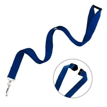 YOYOGO 12 Pack Breakaway Lanyards for ID Badge Holder, Durable Neck Straps for Schools, Office, Cruise, Navy Blue