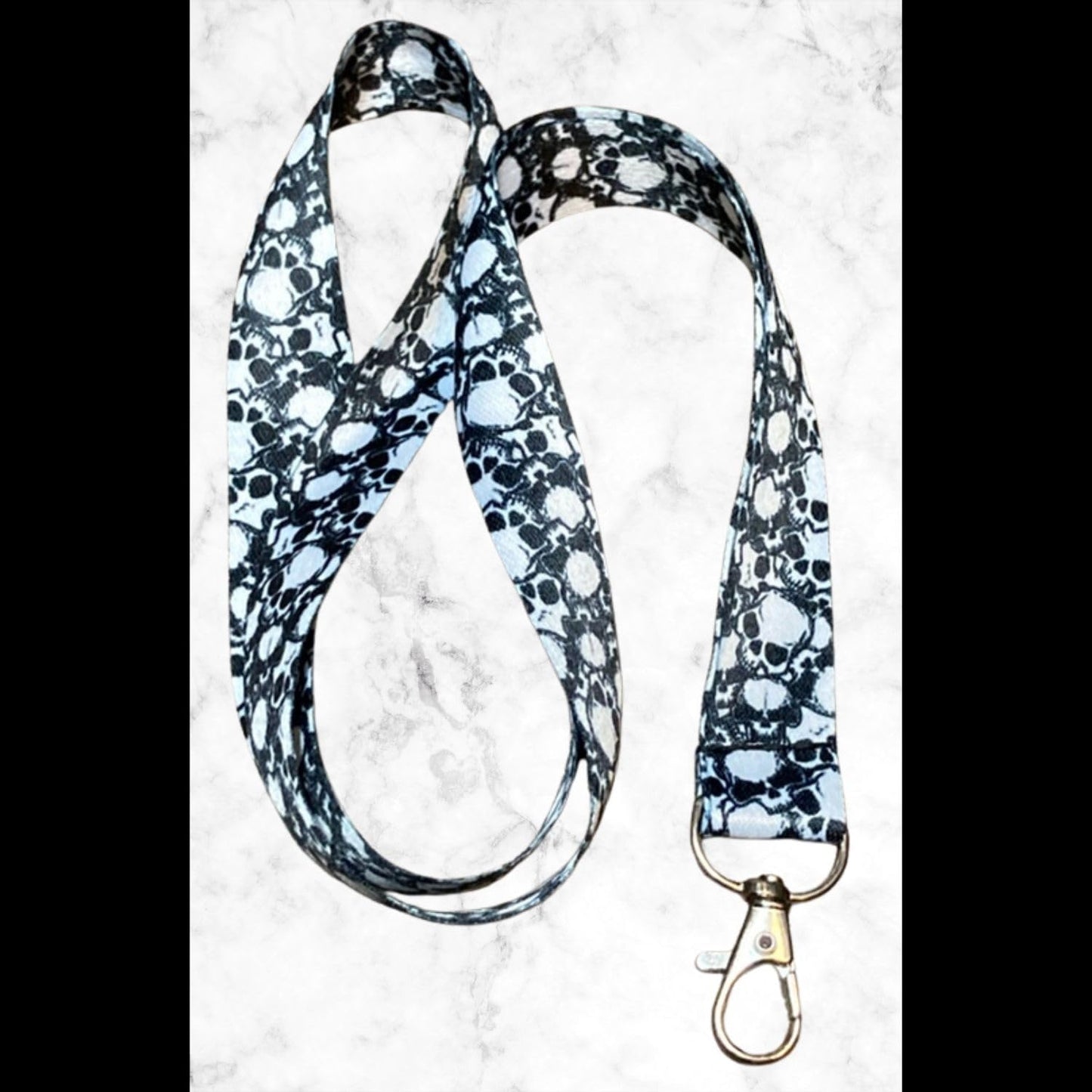 Execucat Skulls Lanyard Keychain ID Badge Holder