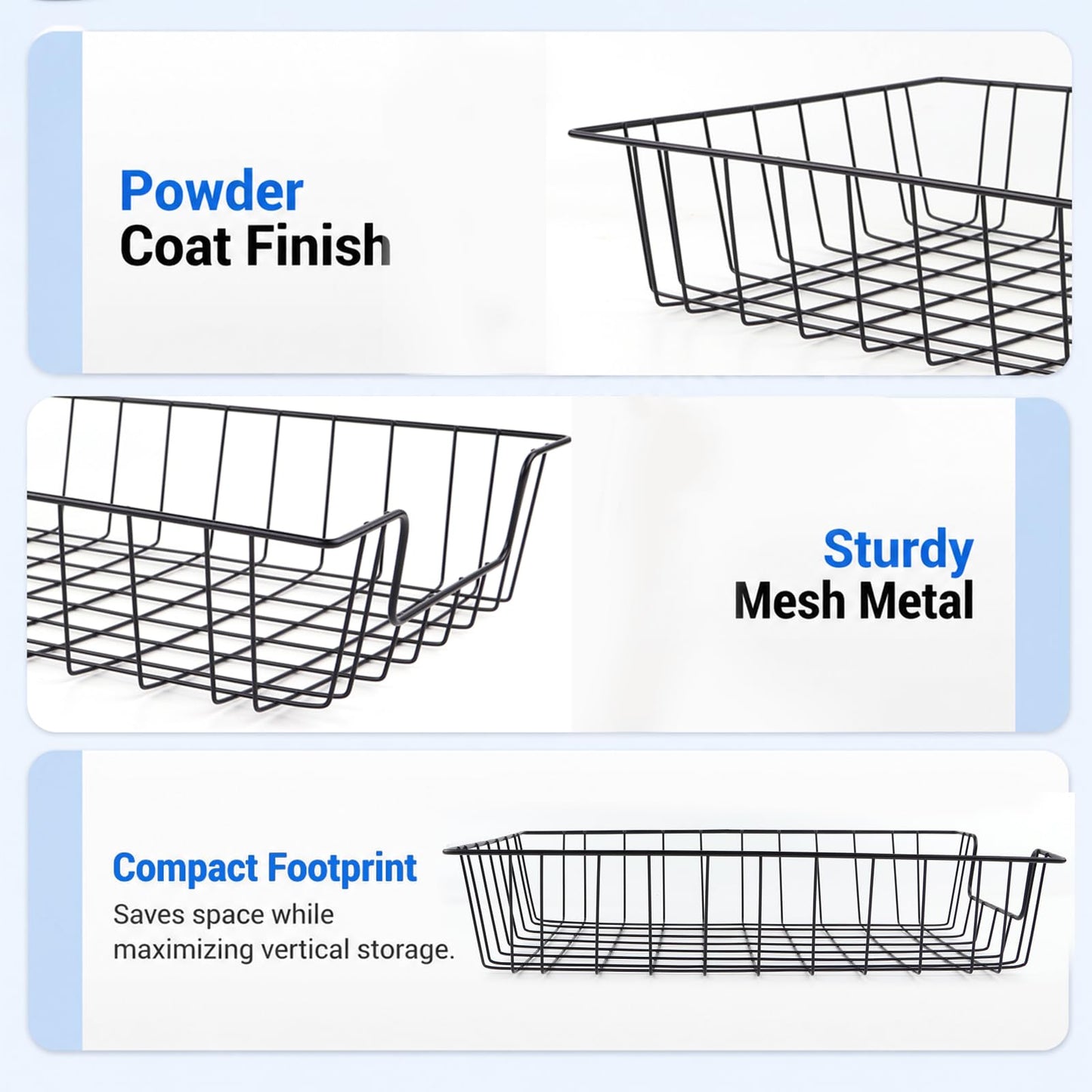12 Pack Desk Drawer Organizer Letter Tray – Stackable Metal Mesh Wire Paper Trays | A4 Paper Document Desk Basket with Smooth Edges | Rust Proof Storage Tray for Home Office School Desk