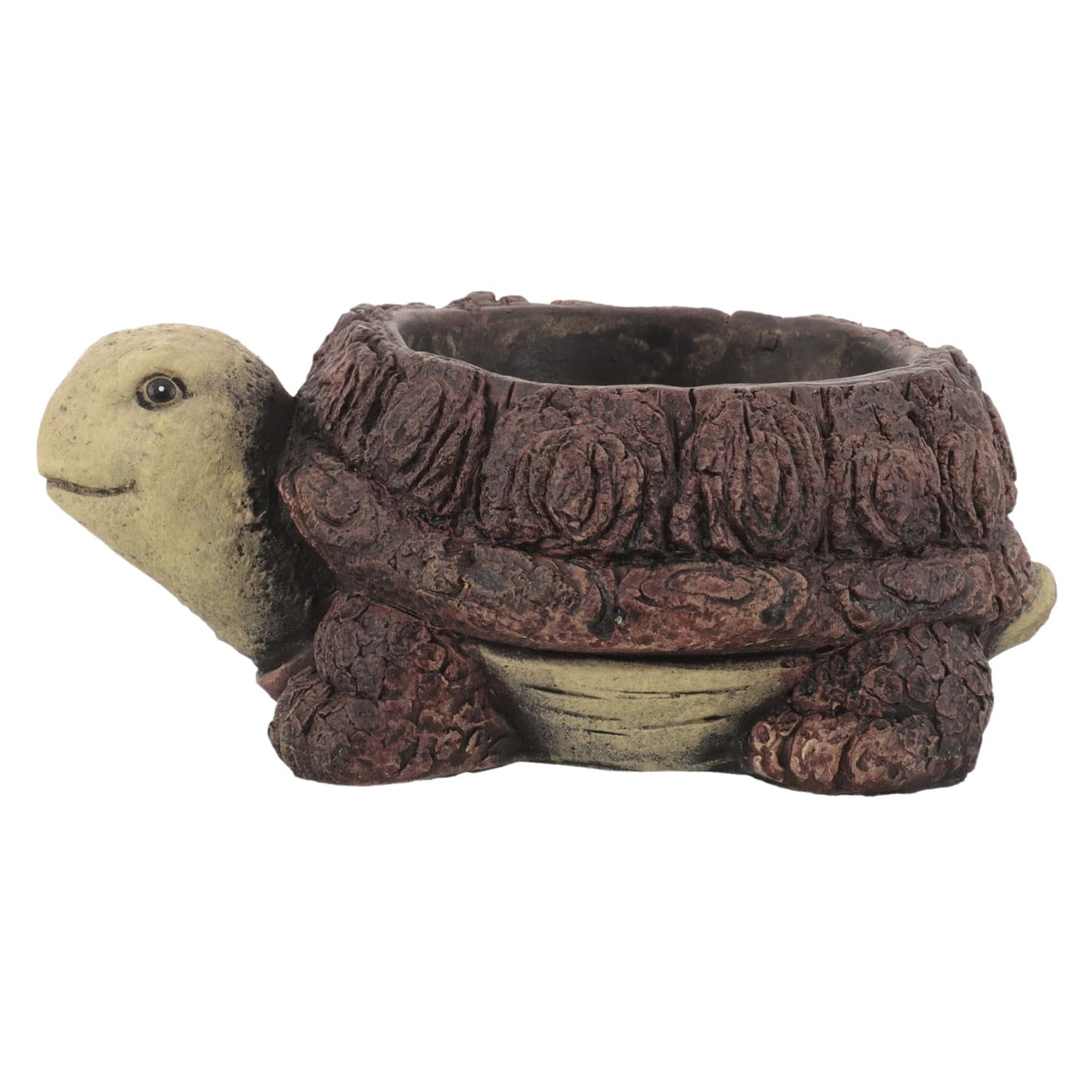 FONDOTIN Cute Turtle Succulent Planter Resin Decorative Flower Pot for Plants Retro Turtle Garden Decor for Home and Front Porch Decoration