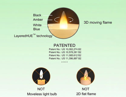 CozierGlow Flameless Taper Candles Flickering with Remote and Timer, 3D Moving Flame Taper Candle Battery Operated to 400 Hours, 9 Inch Window Candles, (Pink-Vertical Stripes)