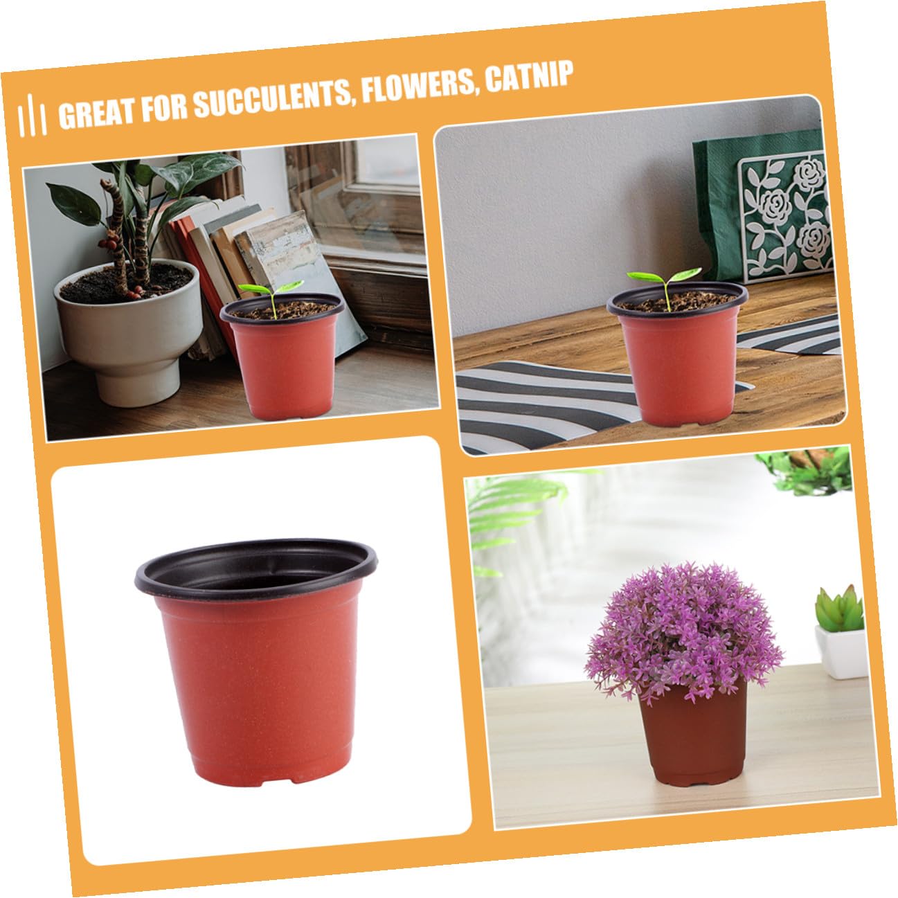 TOMETURE 120pcs Plastic Seedling Pots and Nursery Planter Cups Dual-Color Breathable Planting Containers for Strawberry Cuttings and Outdoor Gardening
