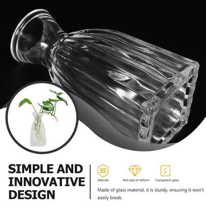 Kichvoe 4pcs Glass Flower Vase Set for Home Décor, Indoor Hydroponic Terrarium Glass Vases, Decorative Table Centerpiece for Plants and Flowers