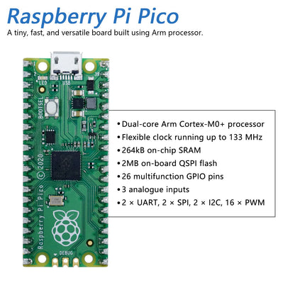 Freenove Mecanum Wheel Car Kit for Raspberry Pi Pico (Included) (Compatible with Arduino IDE), Dot Matrix Expressions, Obstacle Avoidance, Line Tracking, Light Tracing, Colorful Light