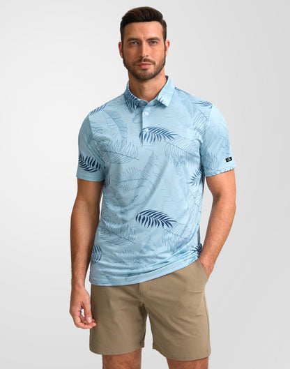 Obla Mens Golf Polo Shirts Short Sleeve Dry Fit Performance Moisture Wicking Casual Print Collared Golf Shirts for Men(Pink Stripe_M)