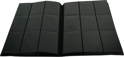 Vault X 9 Pocket Standard Strap Binder, Holds 360 Trading Cards in 20 Side-Loading Pages (Black)