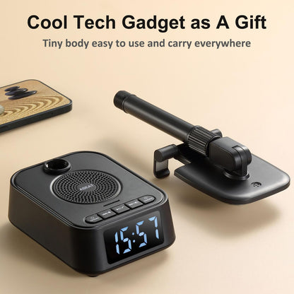 ASEAT Gifts for Men Women, Adjustable Phone Stand Bluetooth Speaker, Birthday Gifts Him Husband, Phone Holder for Kitchen Desk Bedroom, Cool Tech Gadget for Dad Mom Boyfriend, Christmas Ideal