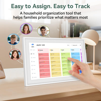 Digital Calendar,15.6 Inch Wall Planner Electronic Calendar&Chore Chart,Smart Wall Calendar Touchscreen Interactive Display for Family Schedules,Great for Organizing Your Routines,Wall&Desk Mountable,The Gift for Mother's Day