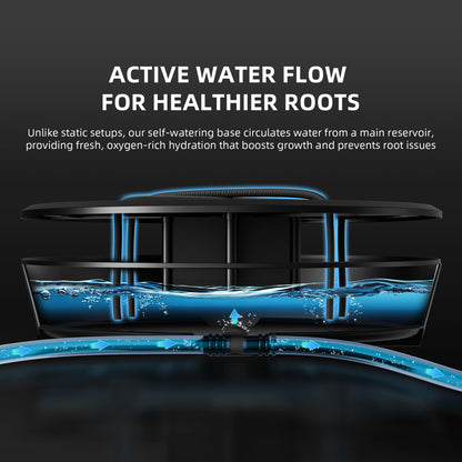Spider Farmer Gravity-Fed Self-Watering System, 4-Pack Auto Watering System with 13 Gallon Reservoir, 4 Fabric Pot Base for Indoor Plants, Grow Tents, Greenhouses