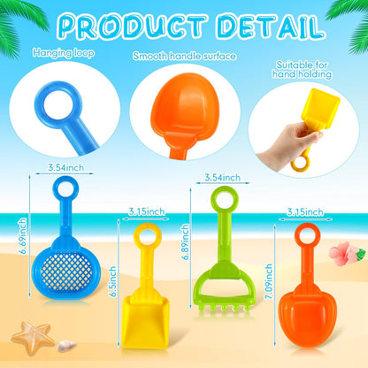 Sosation 24 Pcs Kids Watering Can and Beach Sand Shovel Set 12 Small Plastic Watering Can Bulk 12 Sand Shovels Mini Water Pail with Handle Outdoor Play Toys Child Gardening Tools for Girl Boy Gift