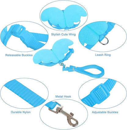 KAMA BRIDAL Duck Walking Harness and Leash Chicken Duck Outdoor Training Rope Adjustable Rope for Pet Poultry Hen Cock (XS, Blue)