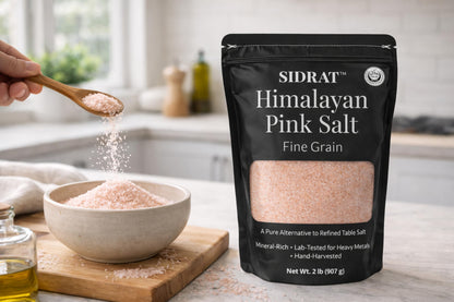 SIDRAT Himalayan Pink Salt Fine Grain Kosher Non-Iodized Cooking